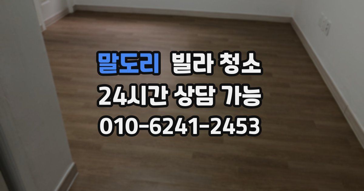 말도리 빌라 청소