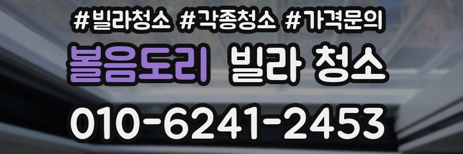 볼음도리 빌라 청소