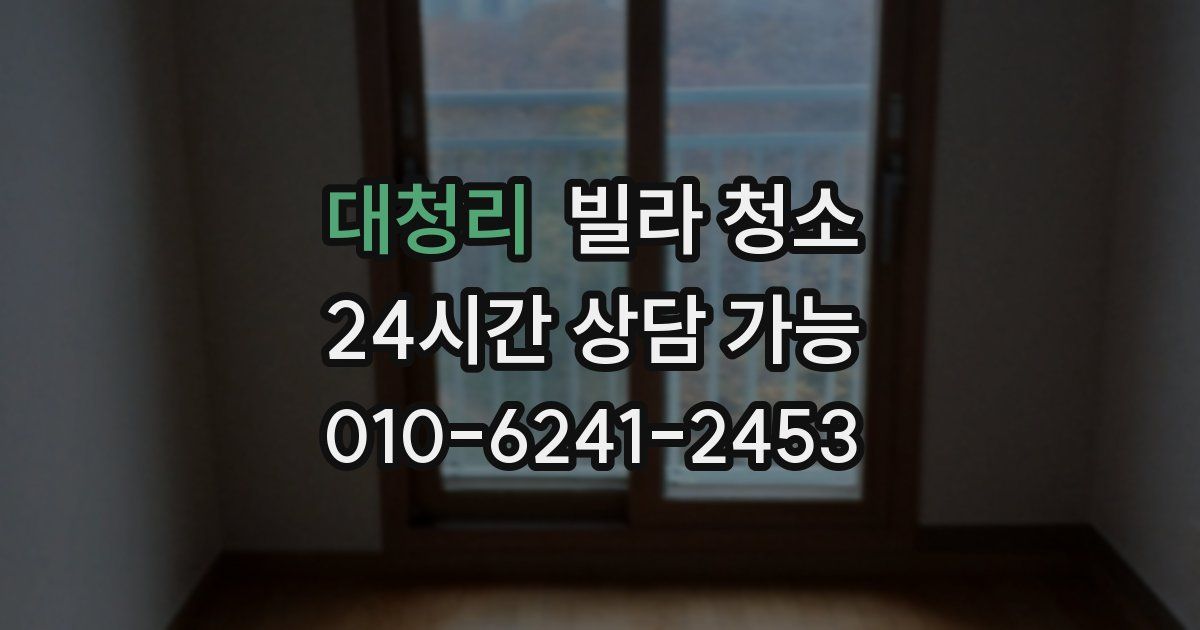 대청리 빌라 청소