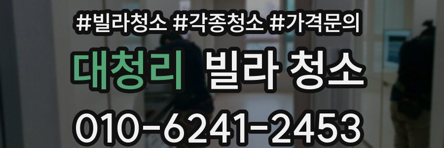 대청리 빌라 청소