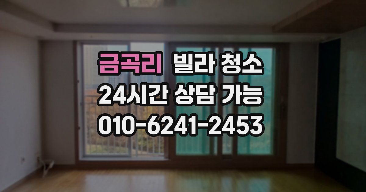 금곡리 빌라 청소