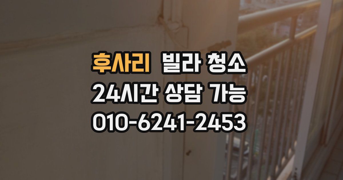 후사리 빌라 청소