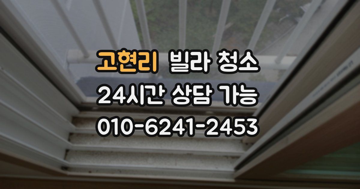 고현리 빌라 청소