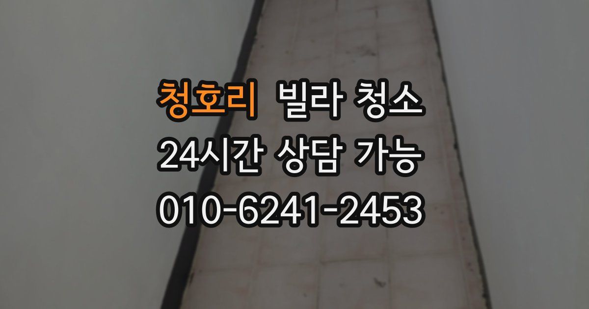 청호리 빌라 청소