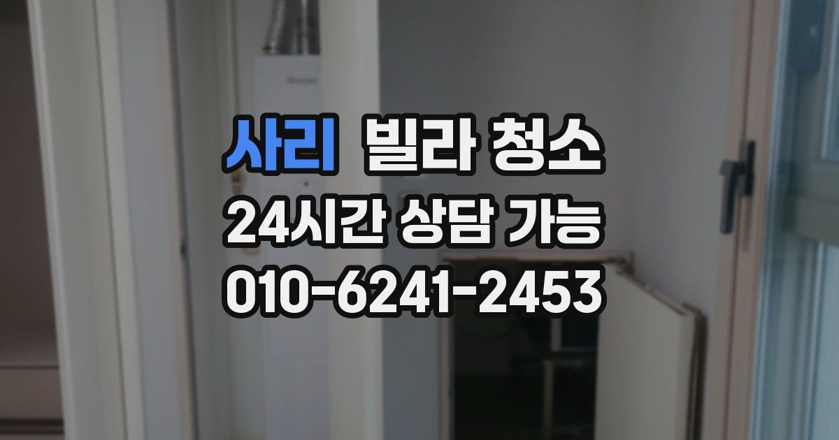 사리 빌라 청소