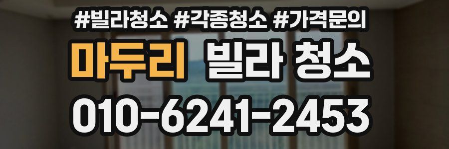 마두리 빌라 청소