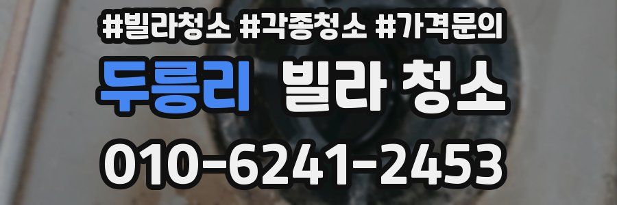 두릉리 빌라 청소