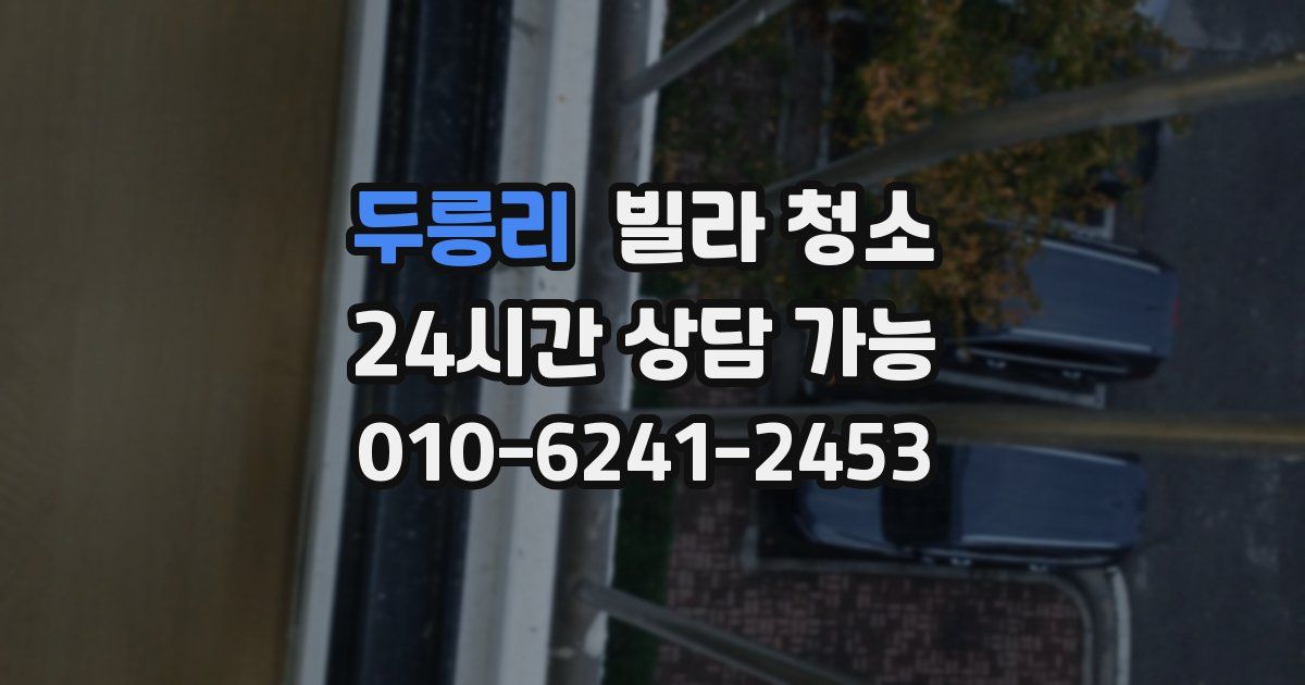 두릉리 빌라 청소