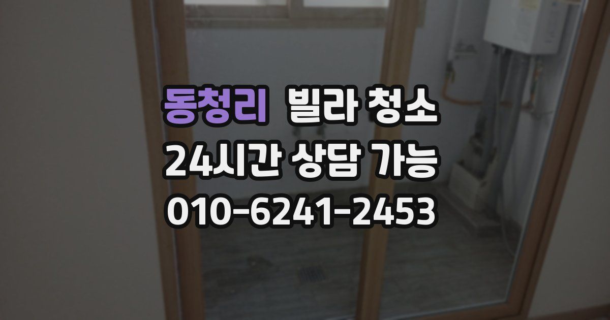 동청리 빌라 청소