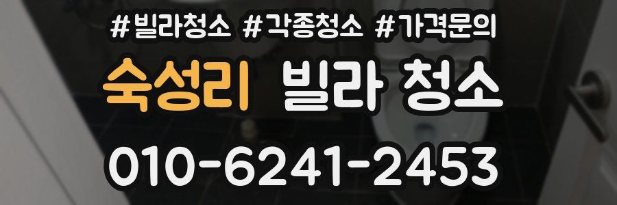 숙성리 빌라 청소