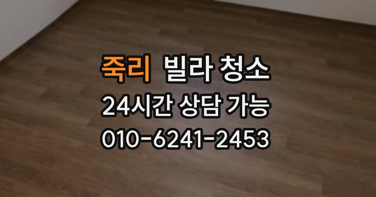 죽리 빌라 청소