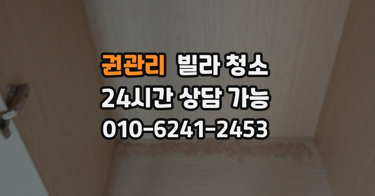 권관리 빌라 청소