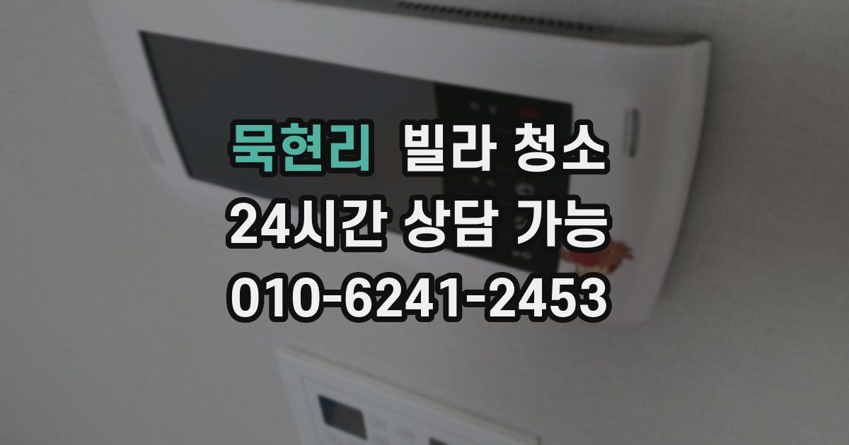 묵현리 빌라 청소