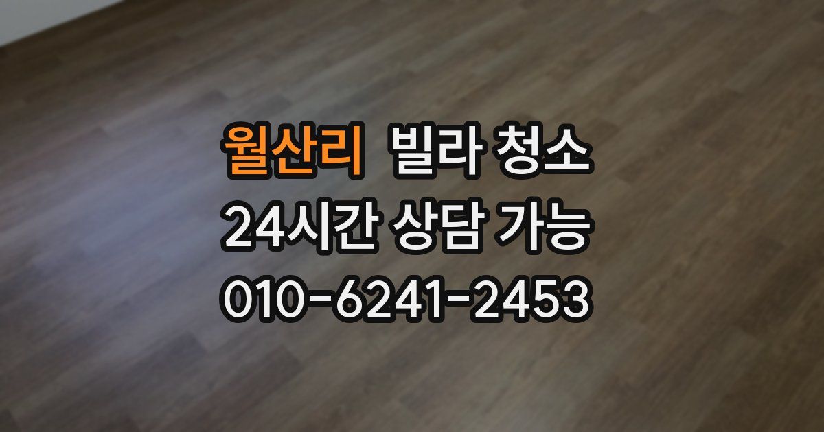 월산리 빌라 청소