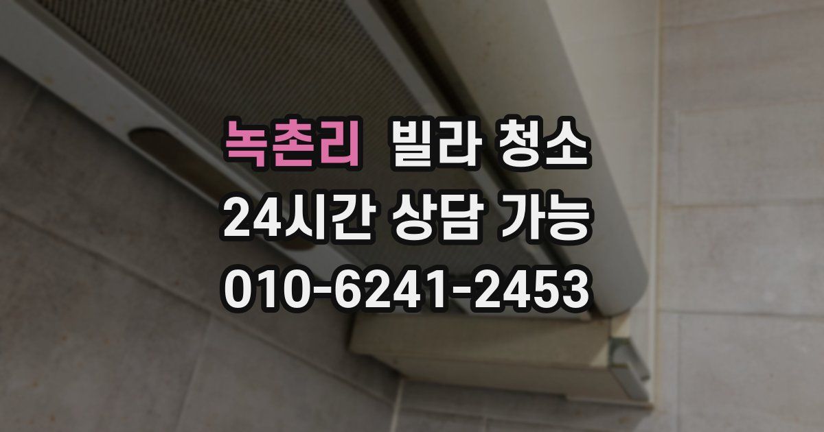 녹촌리 빌라 청소