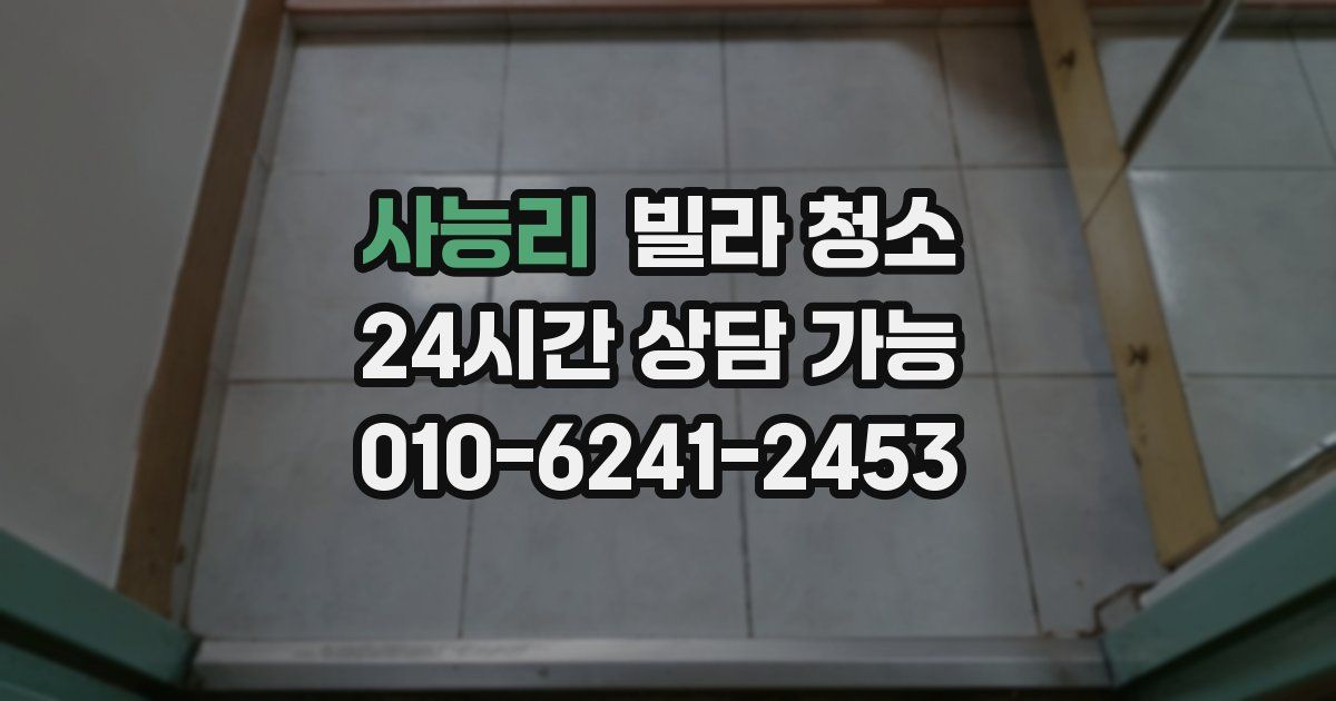 사능리 빌라 청소