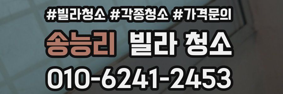 송능리 빌라 청소