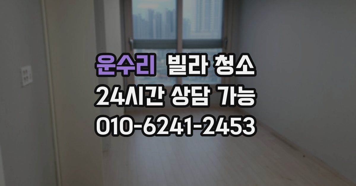 운수리 빌라 청소