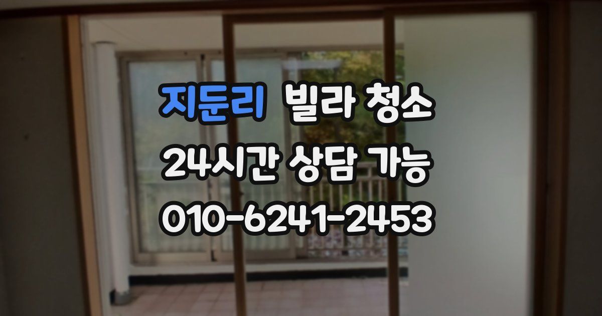 지둔리 빌라 청소