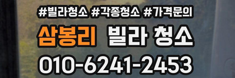 삼봉리 빌라 청소