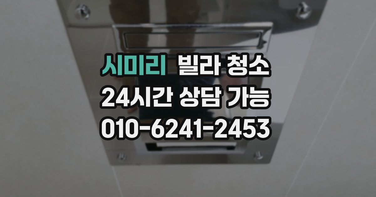 시미리 빌라 청소