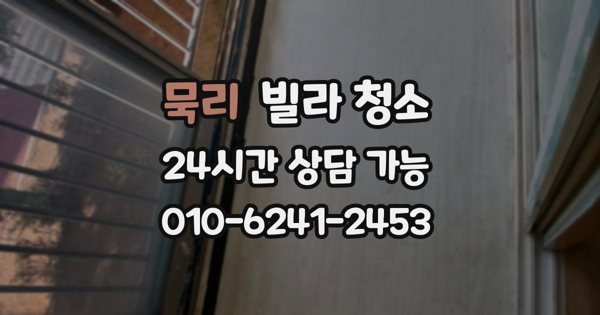 묵리 빌라 청소