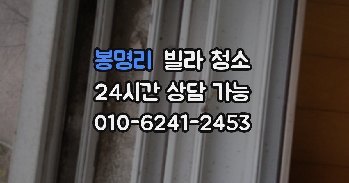 봉명리 빌라 청소