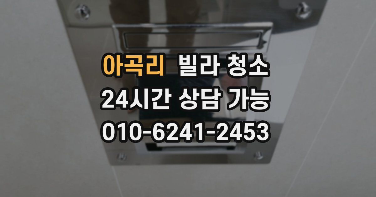 아곡리 빌라 청소