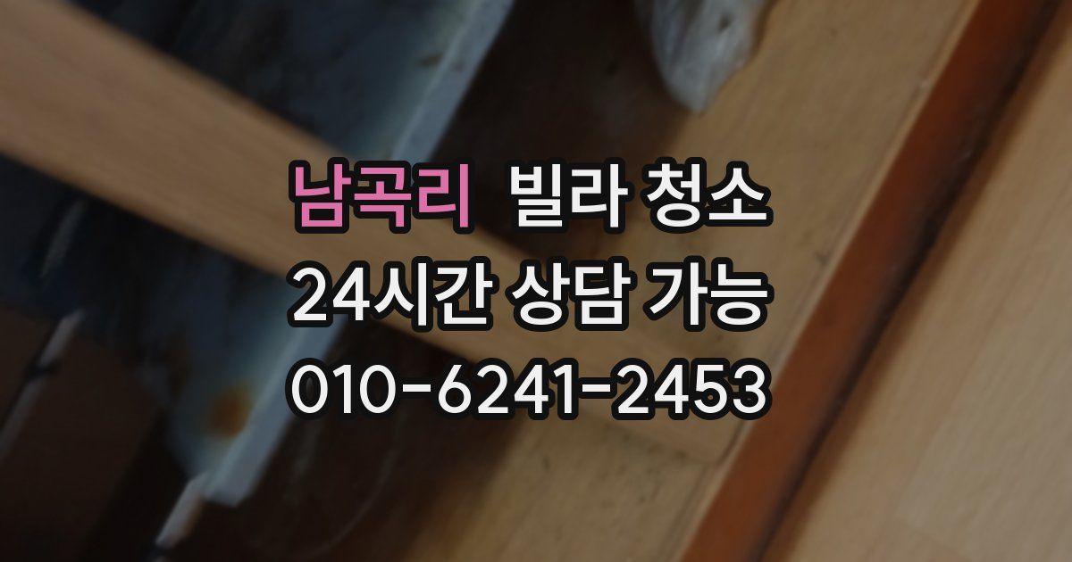 남곡리 빌라 청소