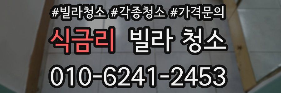 식금리 빌라 청소