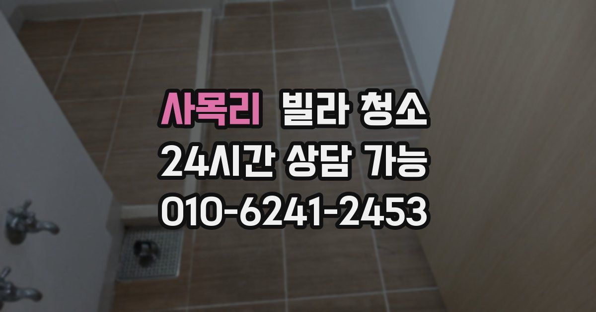 사목리 빌라 청소