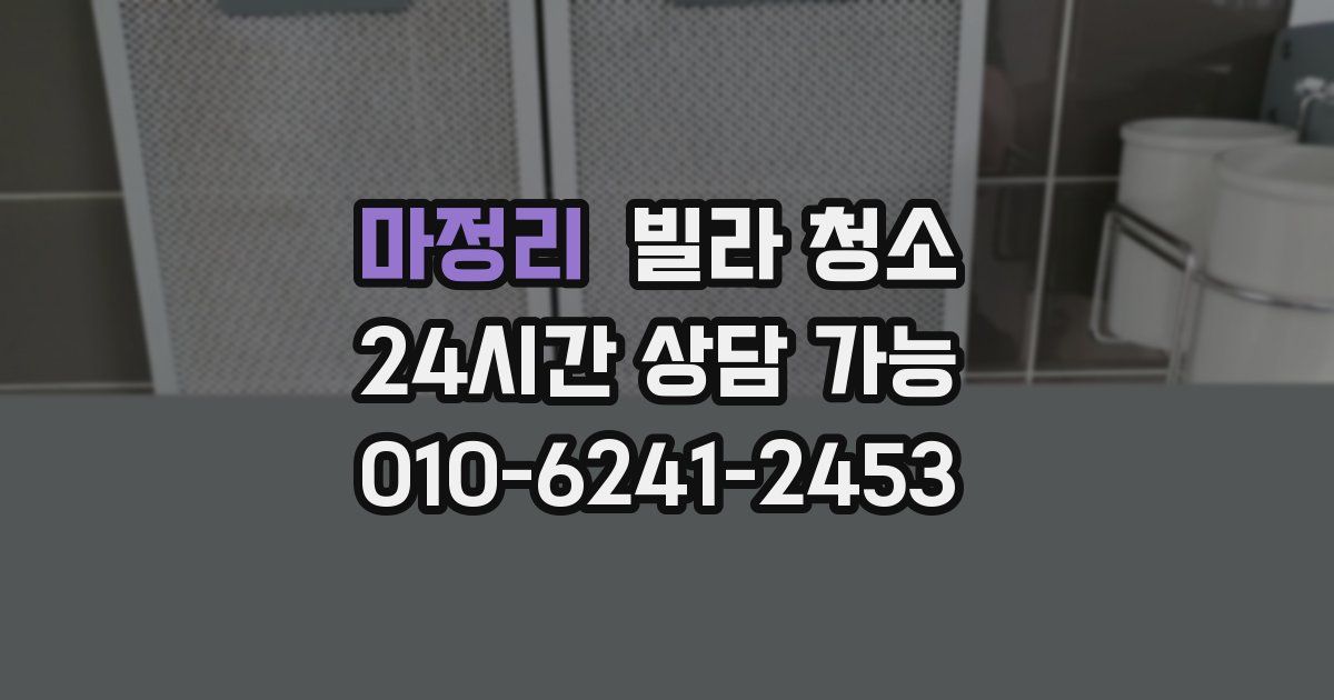 마정리 빌라 청소