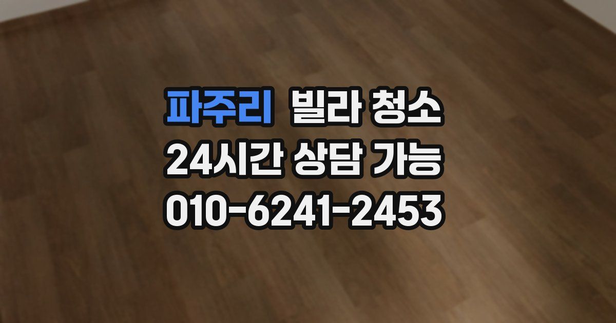 파주리 빌라 청소