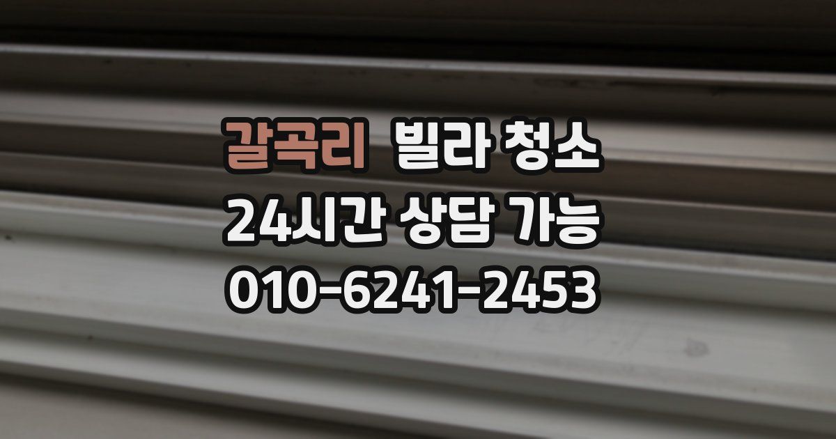 갈곡리 빌라 청소