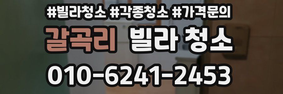갈곡리 빌라 청소
