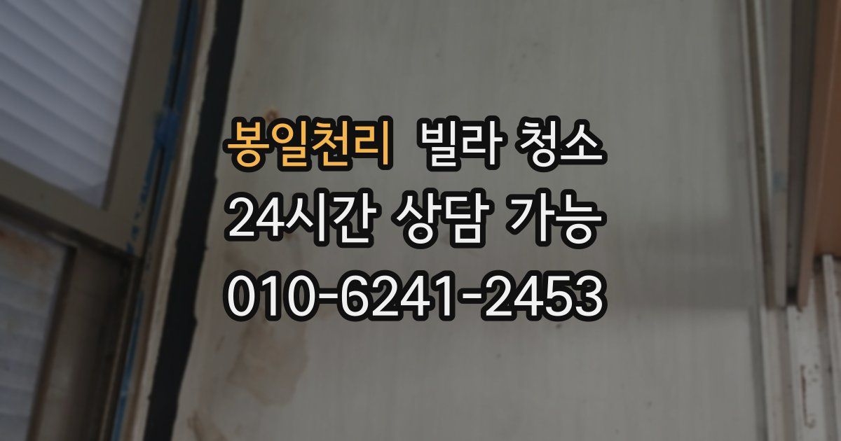 봉일천리 빌라 청소