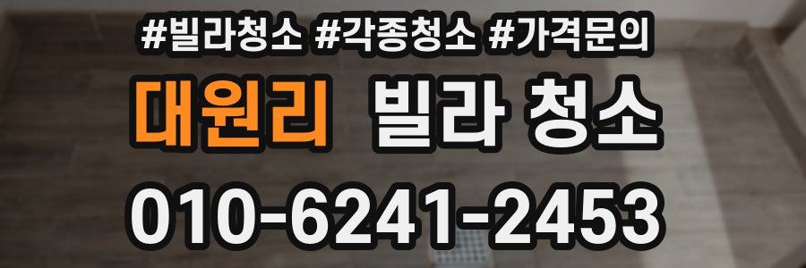 대원리 빌라 청소