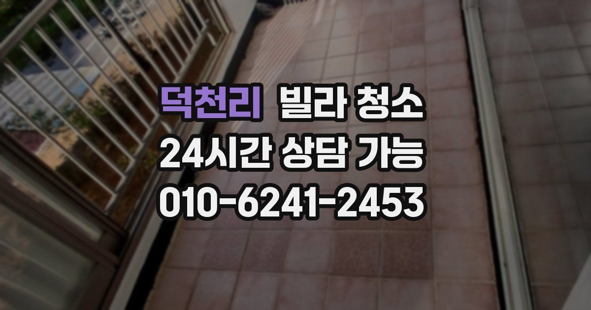 덕천리 빌라 청소