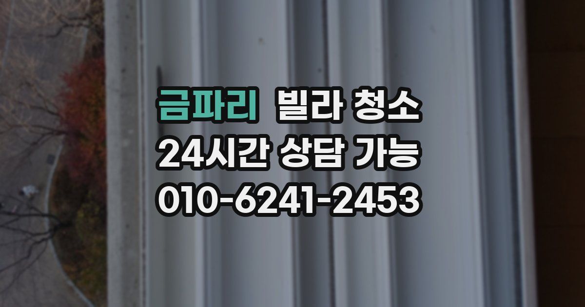 금파리 빌라 청소