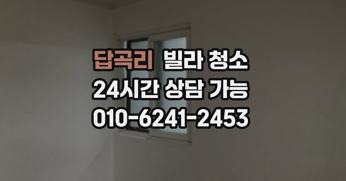 답곡리 빌라 청소