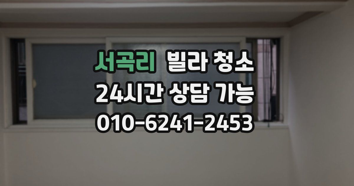 서곡리 빌라 청소