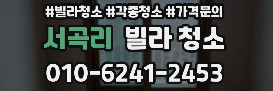 서곡리 빌라 청소