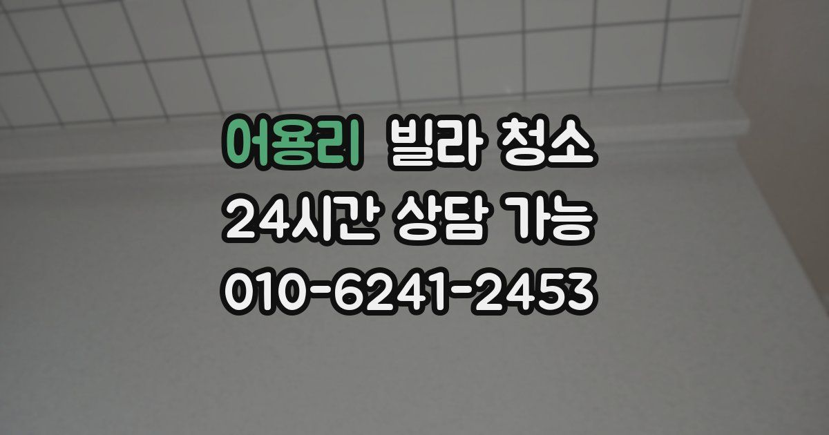 어용리 빌라 청소