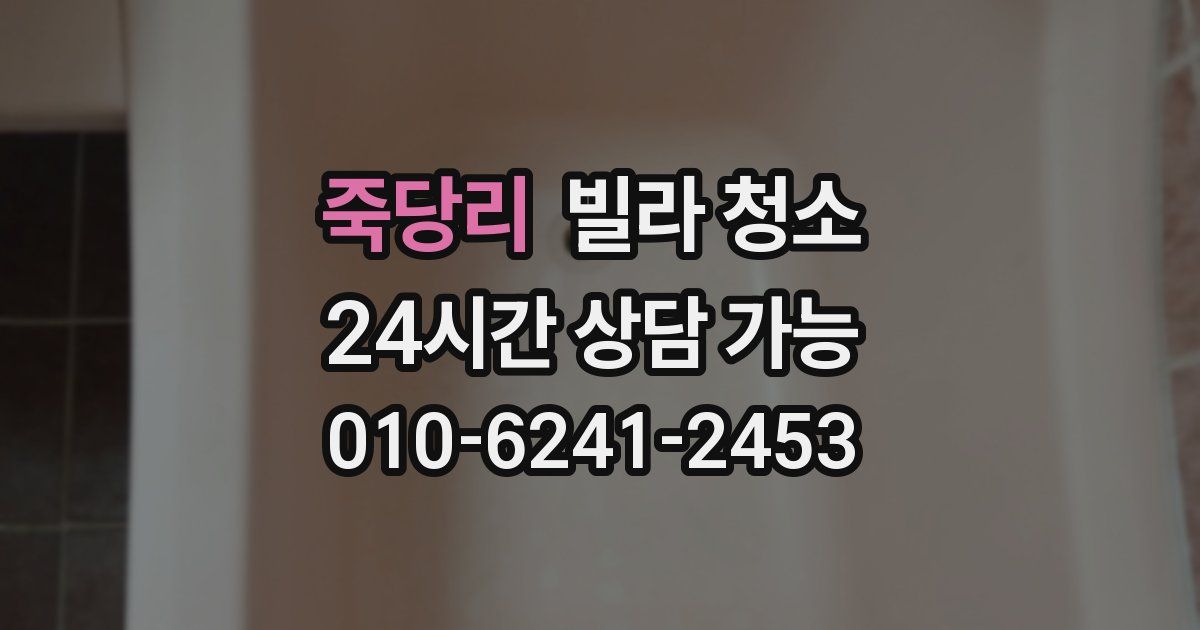 죽당리 빌라 청소