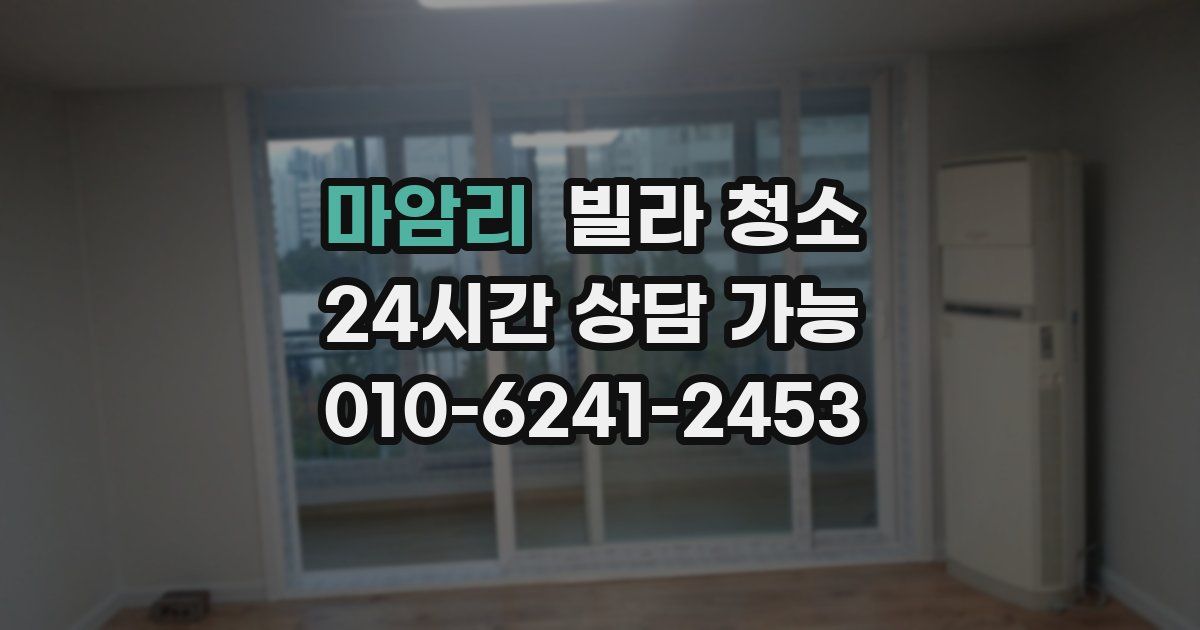 마암리 빌라 청소