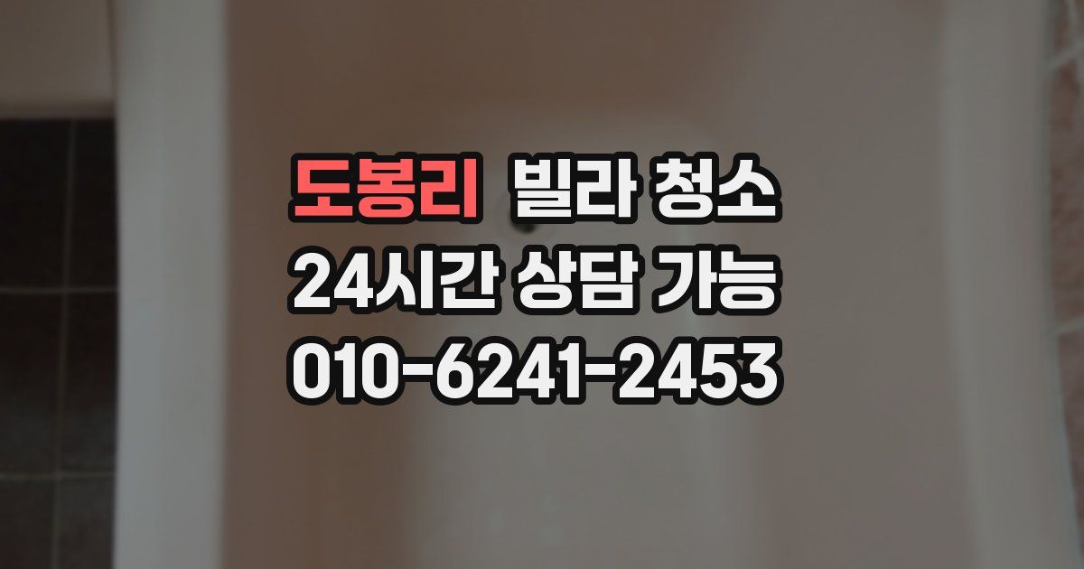 도봉리 빌라 청소