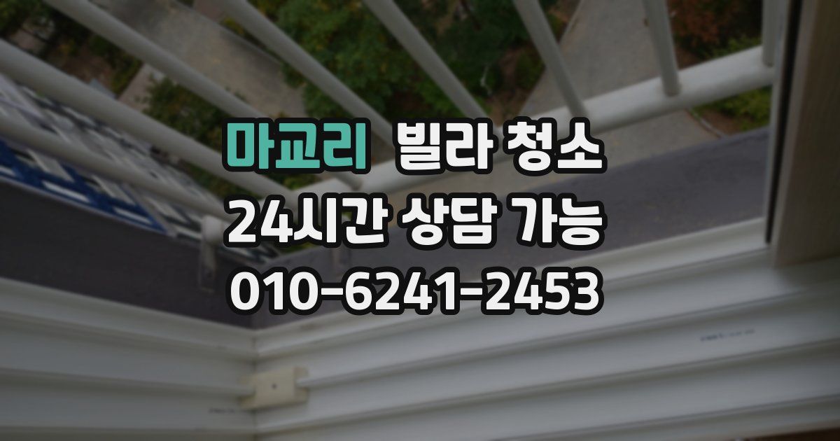 마교리 빌라 청소