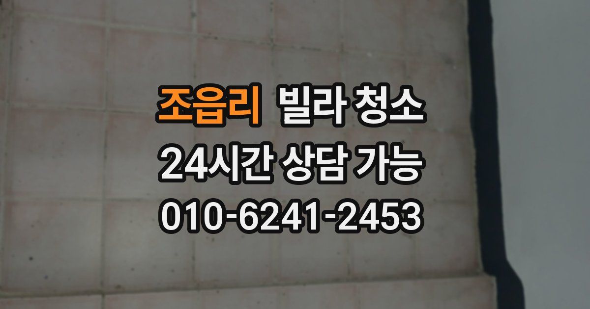 조읍리 빌라 청소