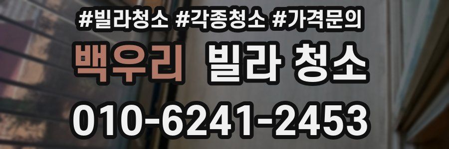 백우리 빌라 청소