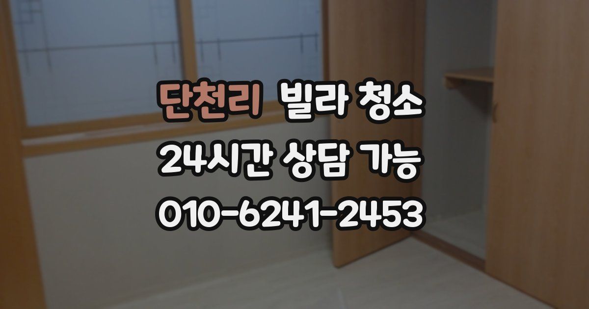 단천리 빌라 청소